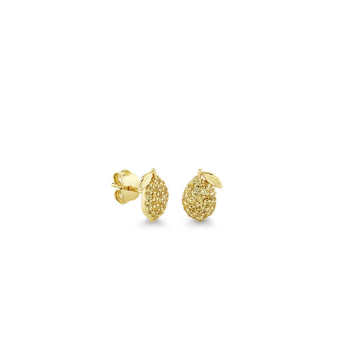 Gold & Yellow Sapphire Lemon Stud