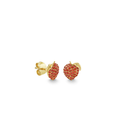 Gold & Orange Sapphire Peach Stud