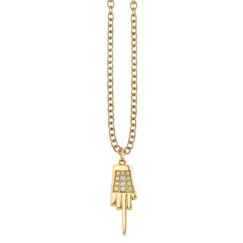 Men's Collection Gold & Diamond Mano Middle Finger Charm