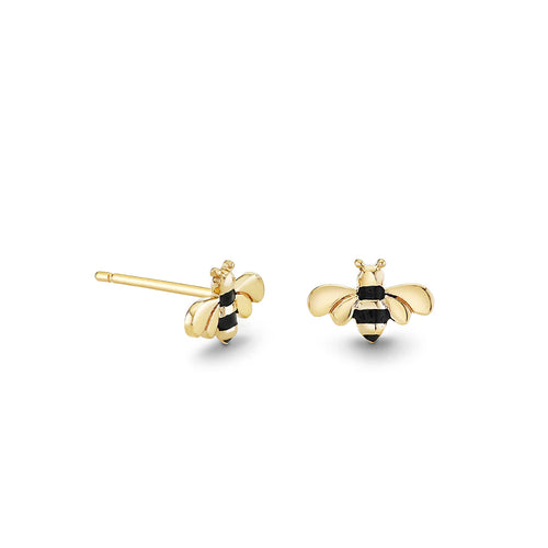 Kids Collection Gold & Enamel Tiny Bee Stud