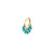 Gold & Diamond Tiny Carved Stone Fringe Huggie