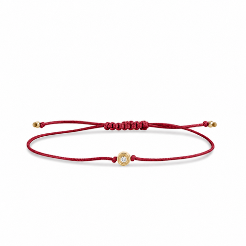 Gold & Diamond Fluted Cord Bracelet