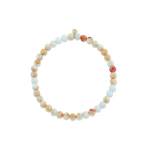 4mm Impression Jasper Smooth Round Bracelet