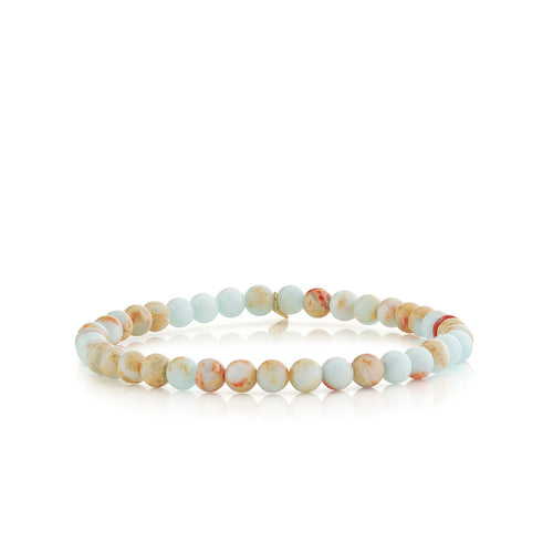 4mm Impression Jasper Smooth Round Bracelet