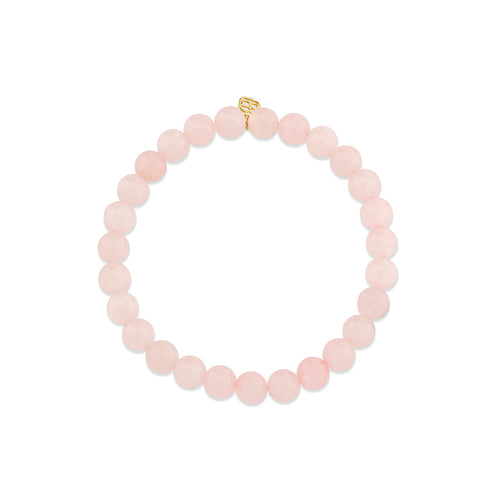 6mm Rose Quartz Smooth Round Bracelet