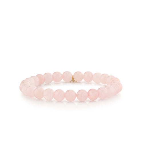 6mm Rose Quartz Smooth Round Bracelet