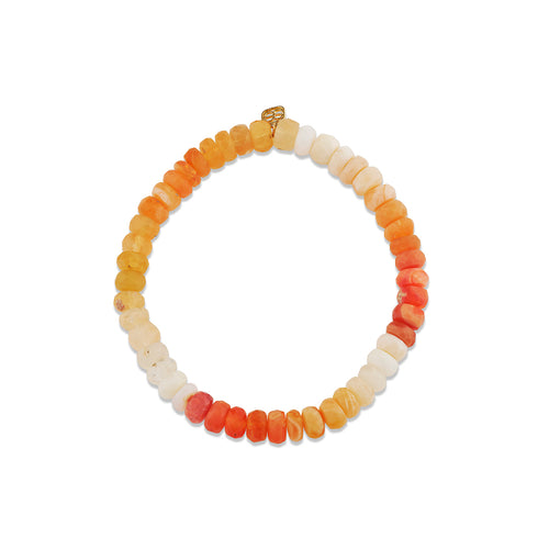 6mm Fire Opal Faceted Rondelle Bracelet