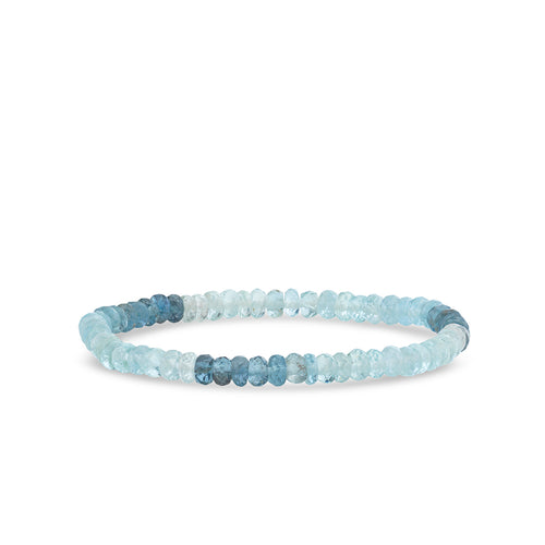 5mm Aqua Faceted Rondelle Bracelet