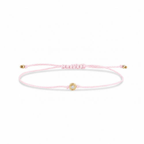 Gold & Diamond Fluted Cord Bracelet