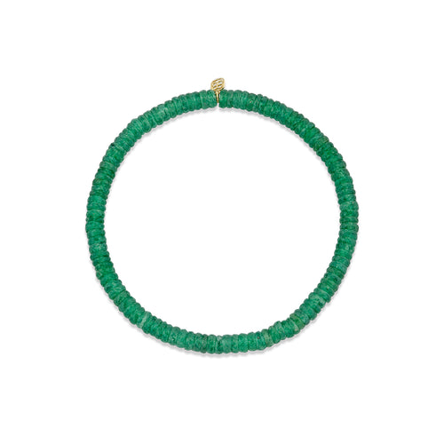 4mm Green Aventurine Faceted Wheel Bracelet