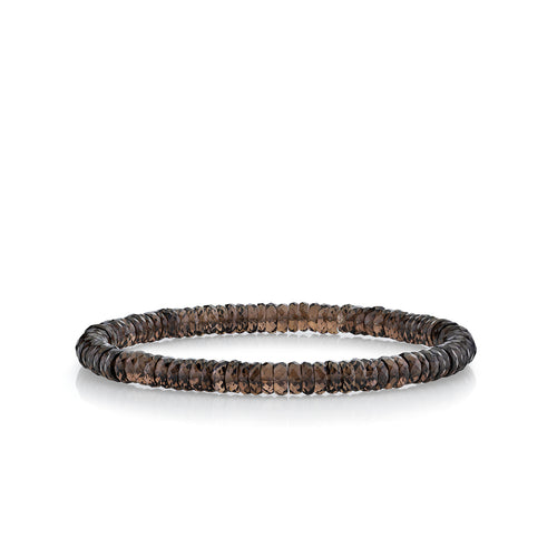 5mm Smokey Topaz Faceted Wheel Bracelet