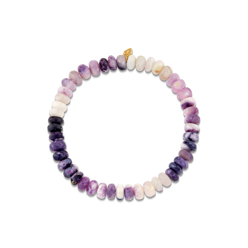 6mm Purple Opal Smooth Rondelle Bracelet