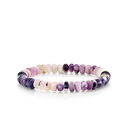 6mm Purple Opal Smooth Rondelle Bracelet