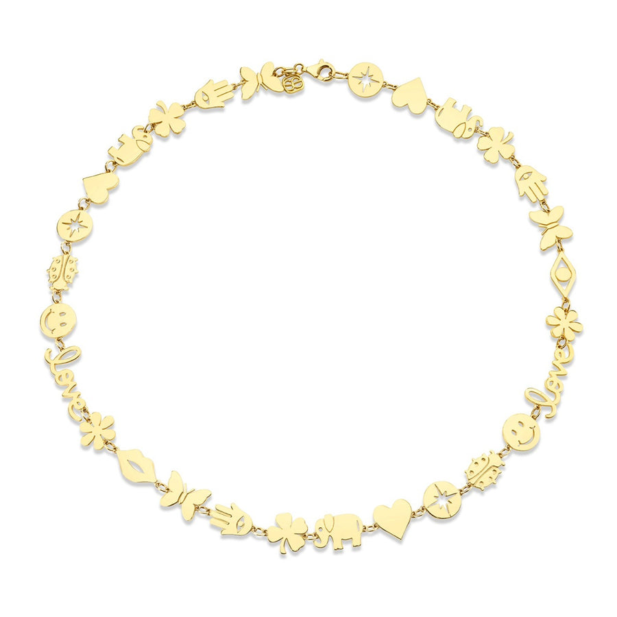 Pure Gold Multi-Icon Necklace - Sydney Evan Fine Jewelry