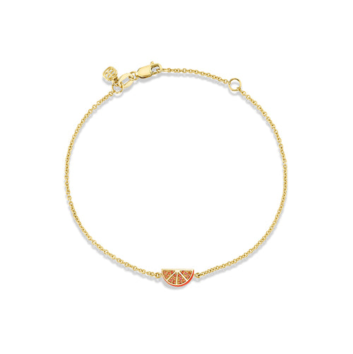 Gold & Orange Sapphire Orange Slice Bracelet