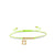 Gold & Diamond Tiny Gemini Zodiac Cord Bracelet