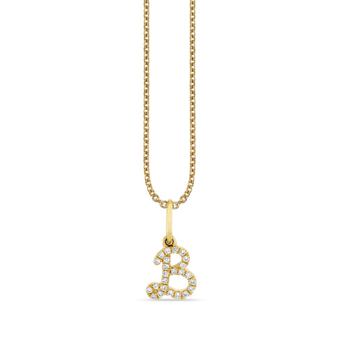 Gold & Diamond Large Initial Charm