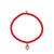 Gold & Diamond Mini Hamsa on Red Bamboo Coral