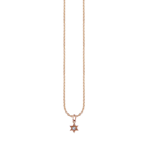 Gold & Diamond Star of David Charm