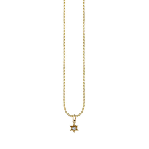 Gold & Diamond Star of David Charm