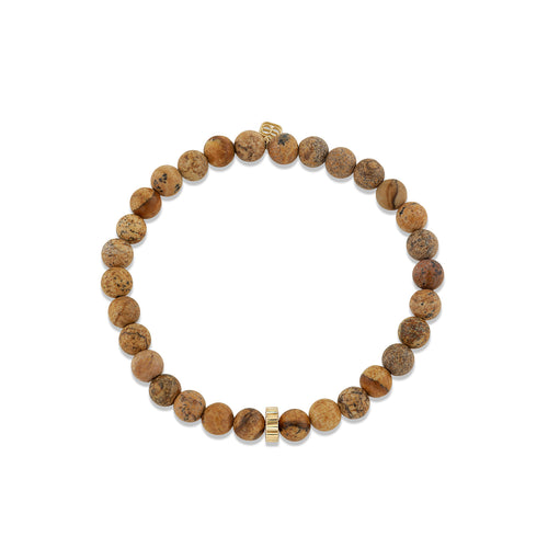 Men's Collection Set of Three Brown Beaded Bracelet Set