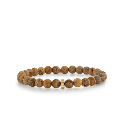 Men's Collection Set of Three Brown Beaded Bracelet Set