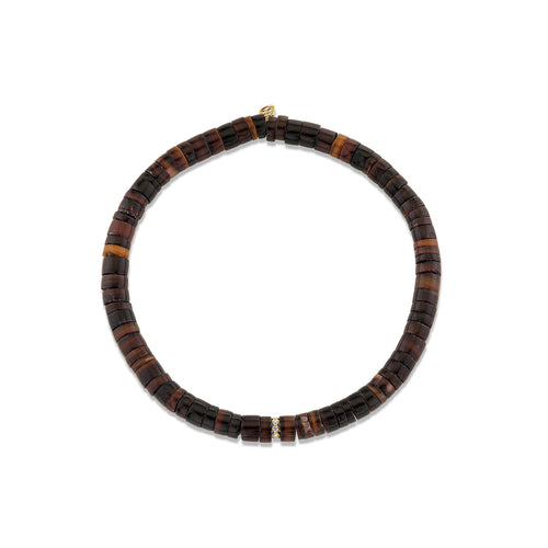 Men's Collection Set of Three Brown Beaded Bracelet Set