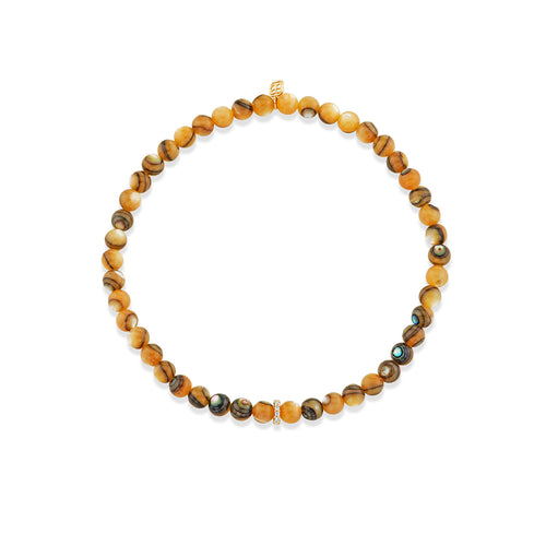 Men's Collection Set of Three Cream Beaded Bracelet Set