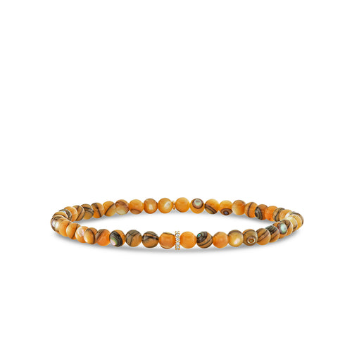 Men's Collection Set of Three Cream Beaded Bracelet Set