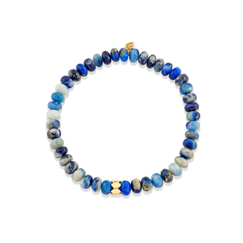 Men's Collection Set of Three Blue Beaded Bracelet Set