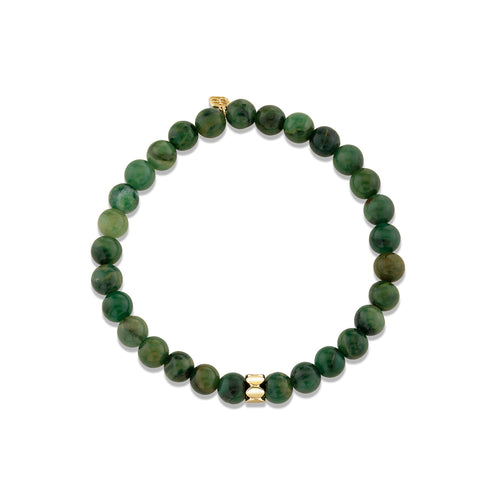 Men's Collection Set of Three Green Beaded Bracelet Set