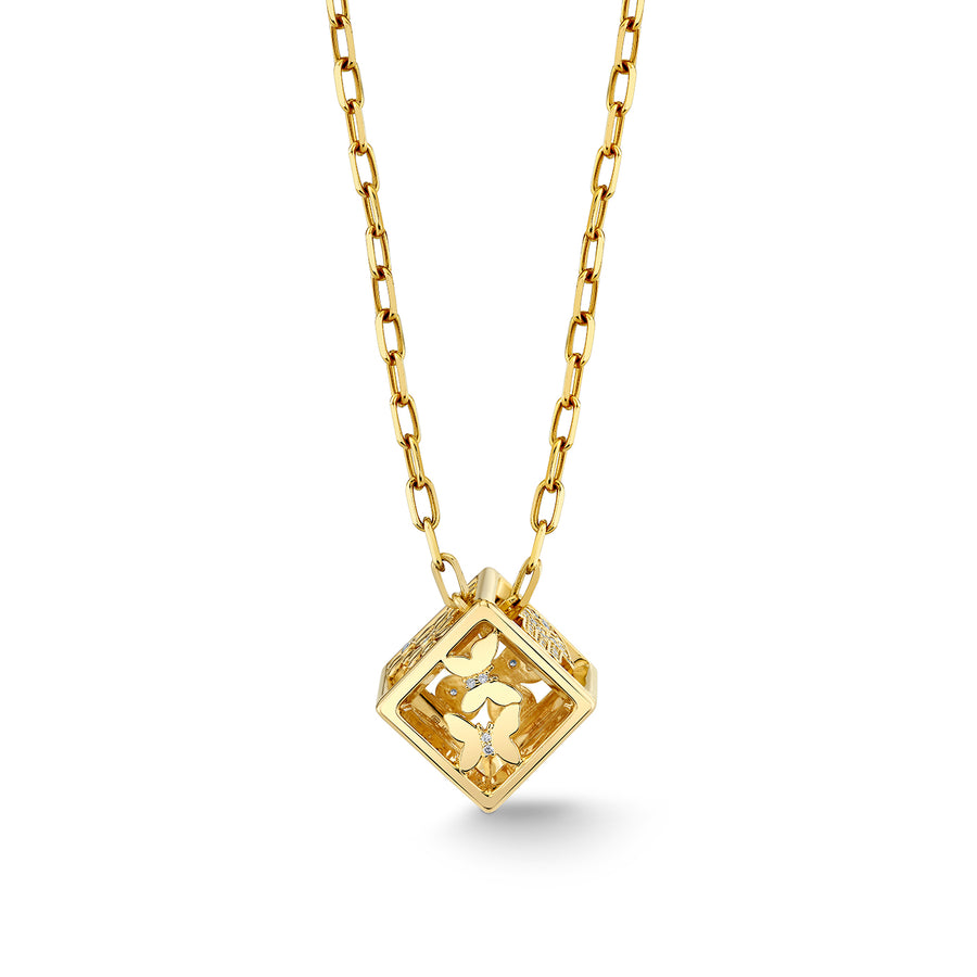Gold & Diamond Open Icon Dice Charm - Sydney Evan Fine Jewelry