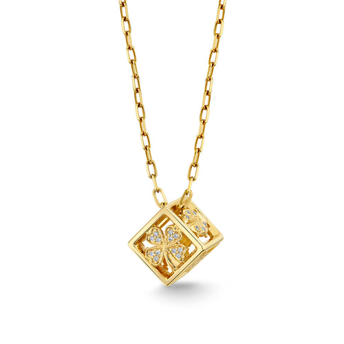 Gold & Diamond Open Icon Dice Charm