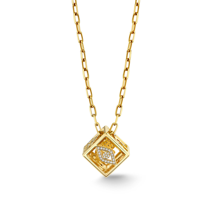 Gold & Diamond Open Icon Dice Charm - Sydney Evan Fine Jewelry