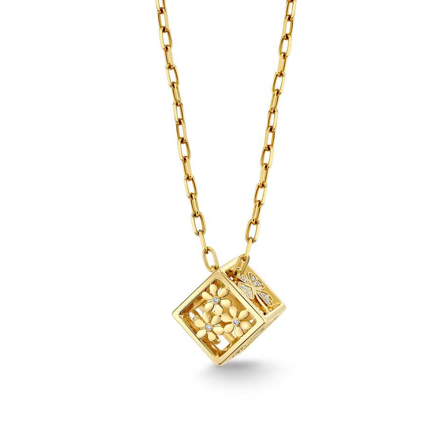 Gold & Diamond Open Icon Dice Charm - Sydney Evan Fine Jewelry