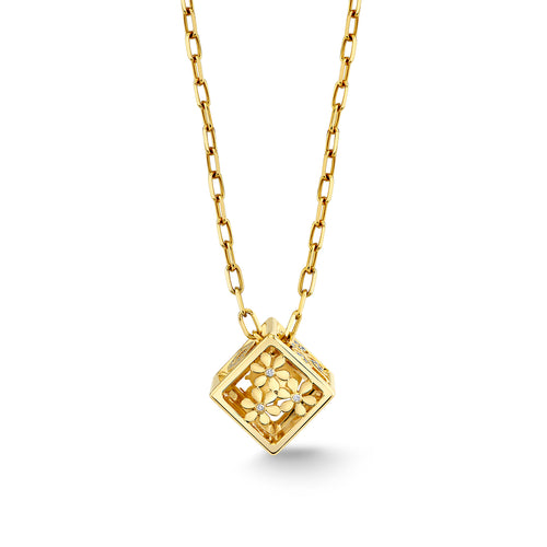 Gold & Diamond Open Icon Dice Charm