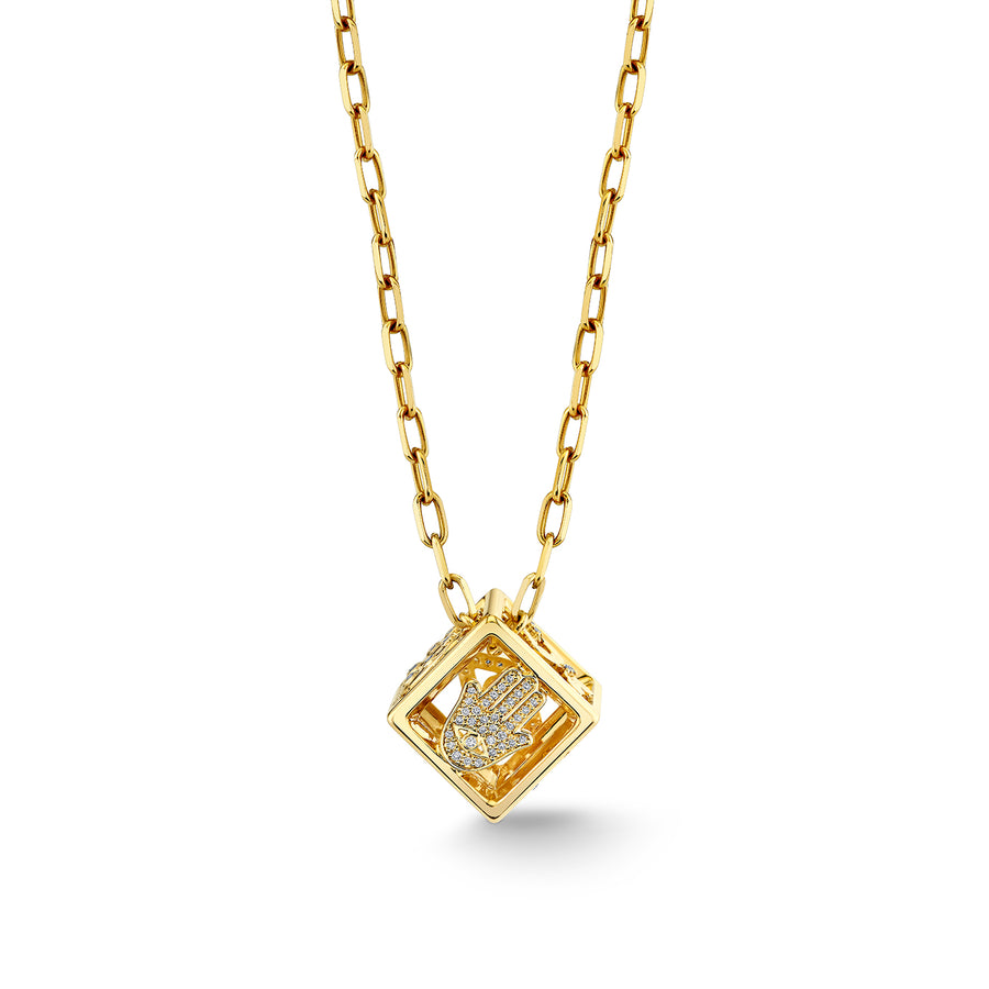 Gold & Diamond Open Icon Dice Charm - Sydney Evan Fine Jewelry