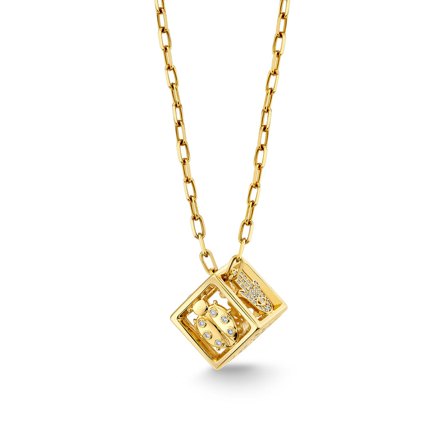 Gold & Diamond Open Icon Dice Charm - Sydney Evan Fine Jewelry