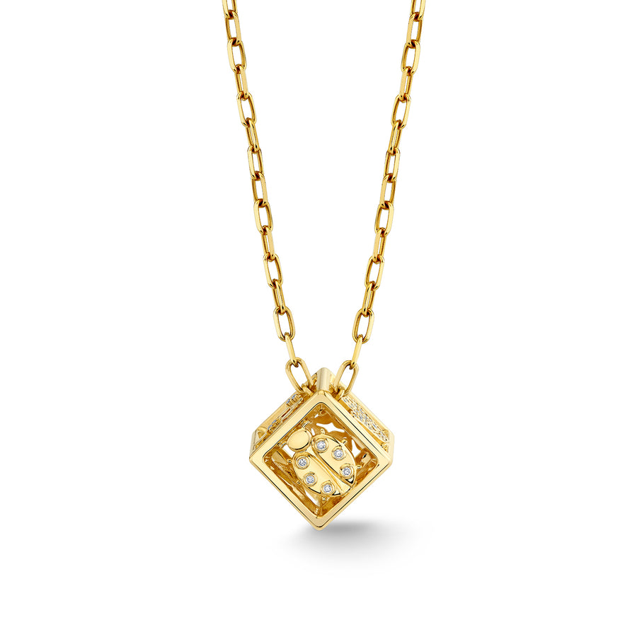 Gold & Diamond Open Icon Dice Charm - Sydney Evan Fine Jewelry
