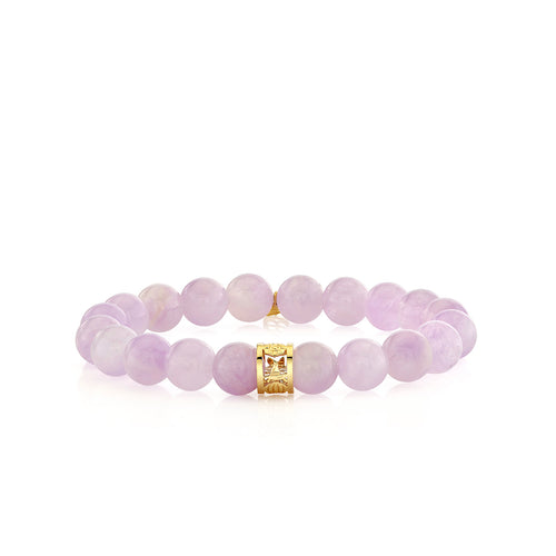 Pure Gold Wicked Icon Rondelle on Lavender Amethyst