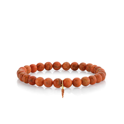 Gold & Orange Sapphire Carrot on Marble Apple Coral