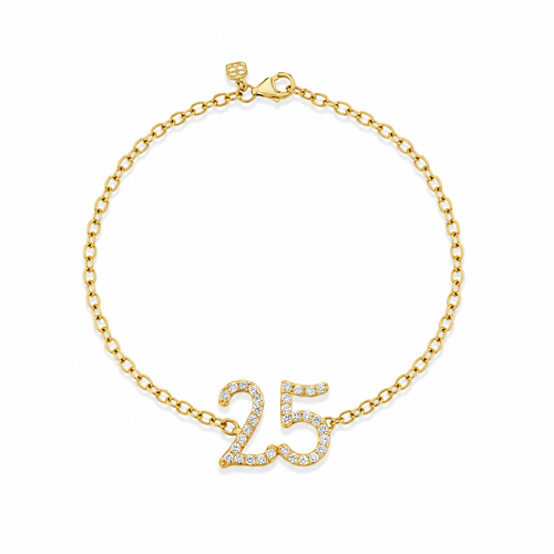 Gold & Diamond 25 Chain Bracelet