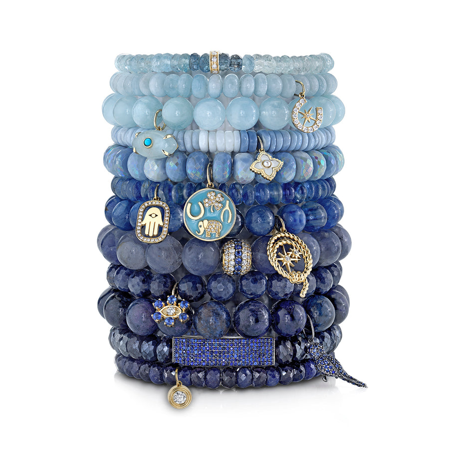 Gold & Diamond Hamsa on Blue Kyanite - Sydney Evan Fine Jewelry