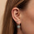 Gold & Diamond Eye Aquamarine Earrings