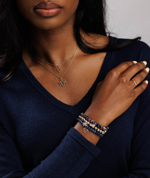 Gold & Diamond Medium Cosmos Charm