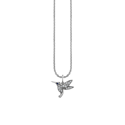 Gold & Diamond Small Hummingbird Charm