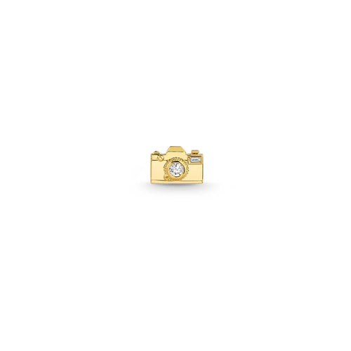 Gold & Diamond Camera Stud