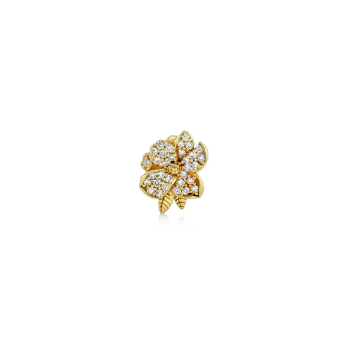 Gold & Diamond Magnolia Stud