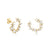Gold & Diamond Pearl Wrap Hoop Earrings