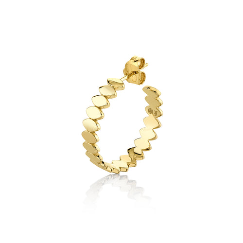 Pure Gold Medium Marquise Eye Hoops